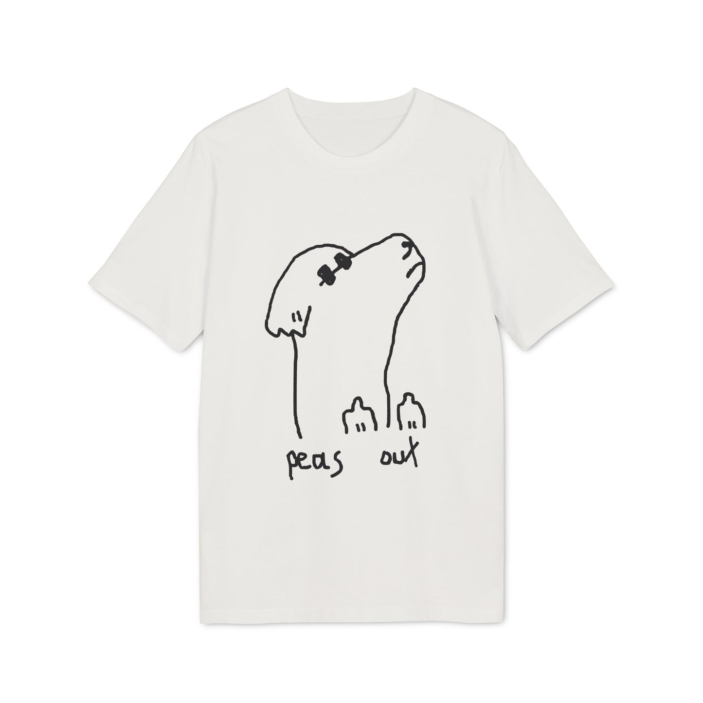 Peas Out Dog T-Shirt — Minimal Sketch Graphic Tee