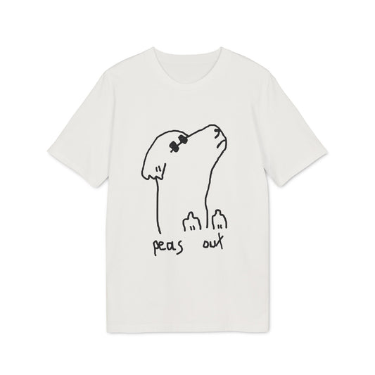 Peas Out Dog T-Shirt — Minimal Sketch Graphic Tee