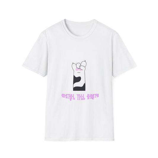Metal Till Death cat graphic unisex Tee