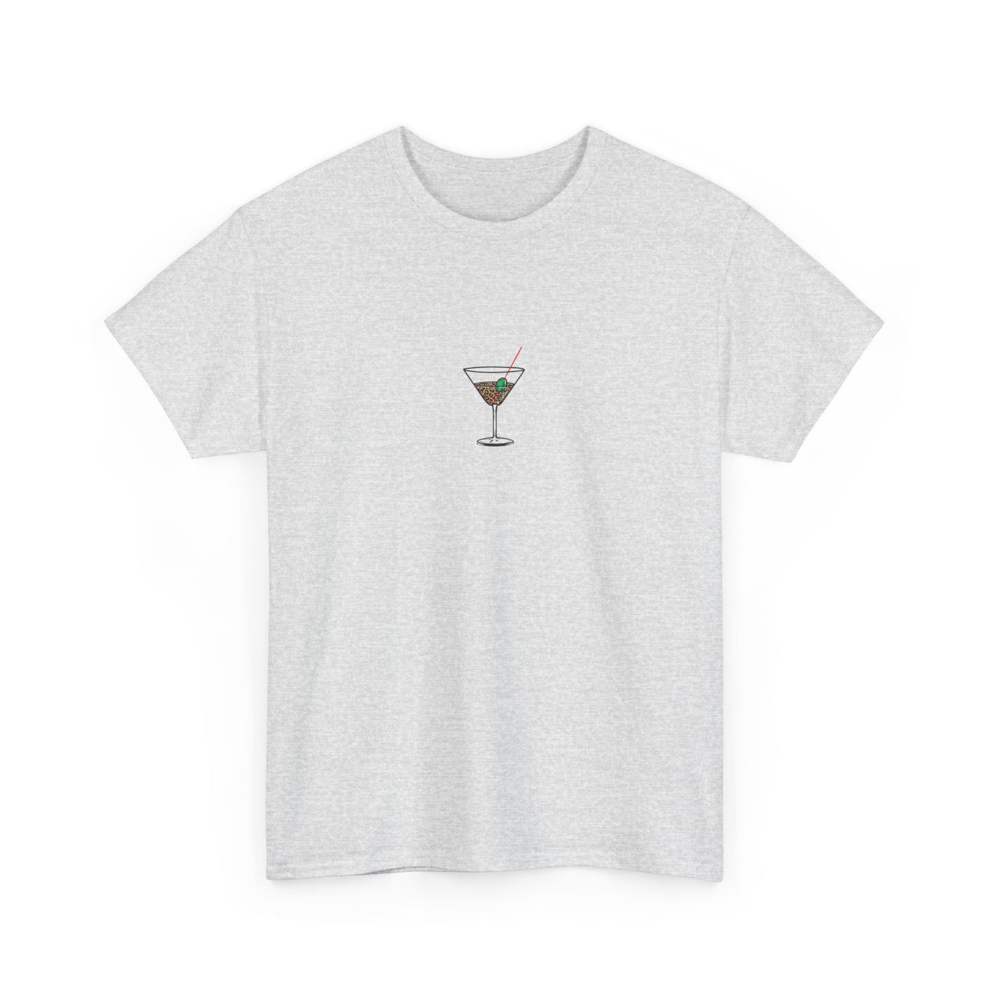 Leopard cocktail unisex tshirt back quote