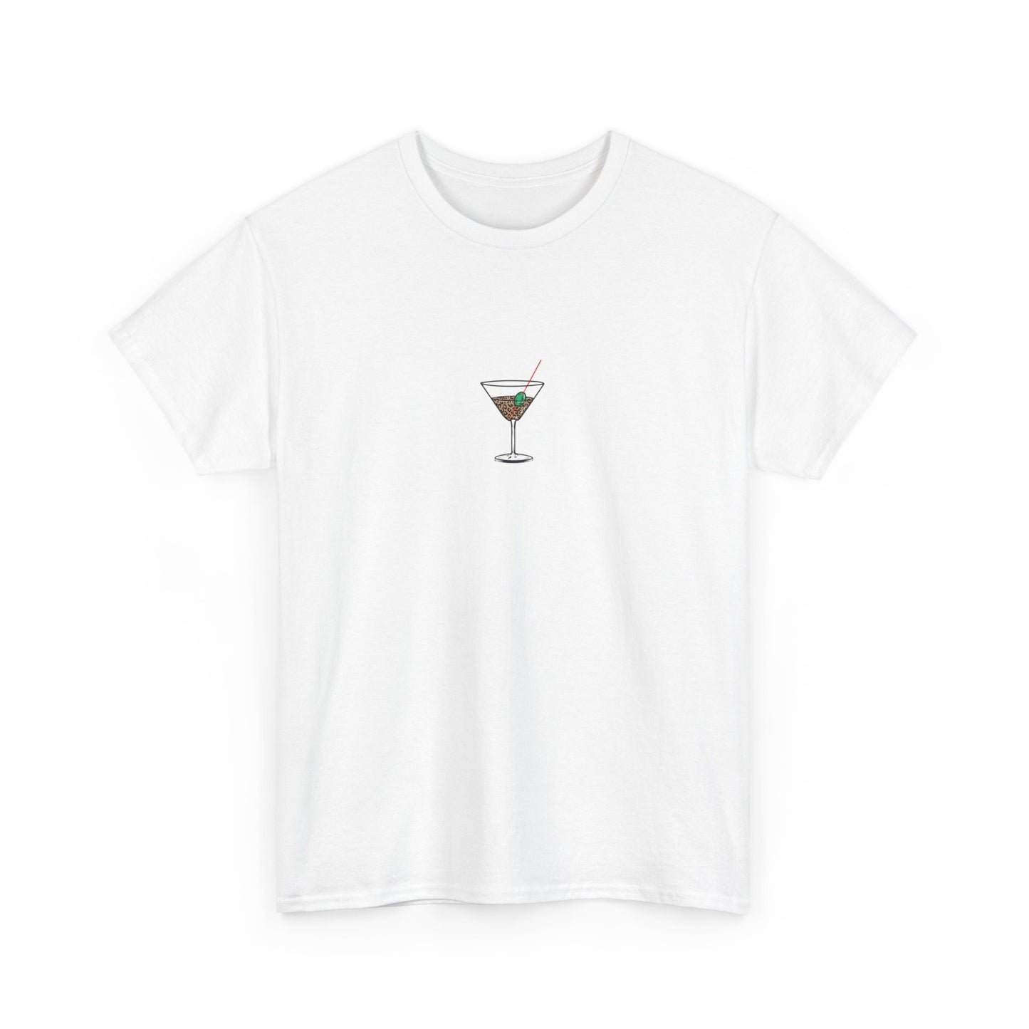 Leopard cocktail unisex tshirt back quote