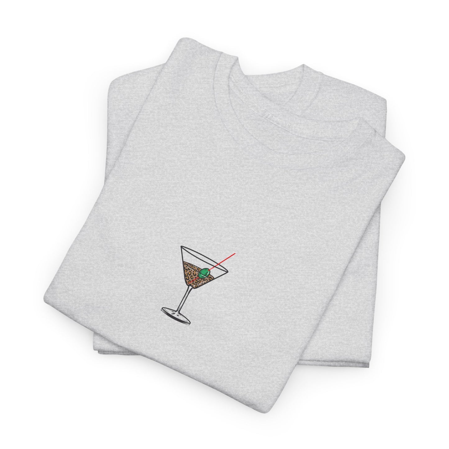 Leopard cocktail unisex tshirt back quote