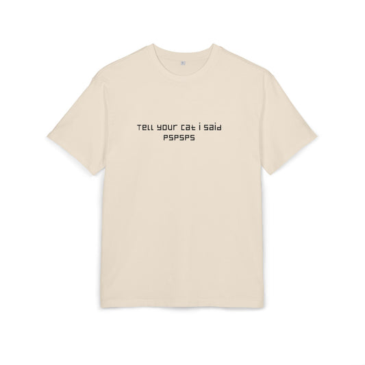 Cat nails in back unisex oversized tee