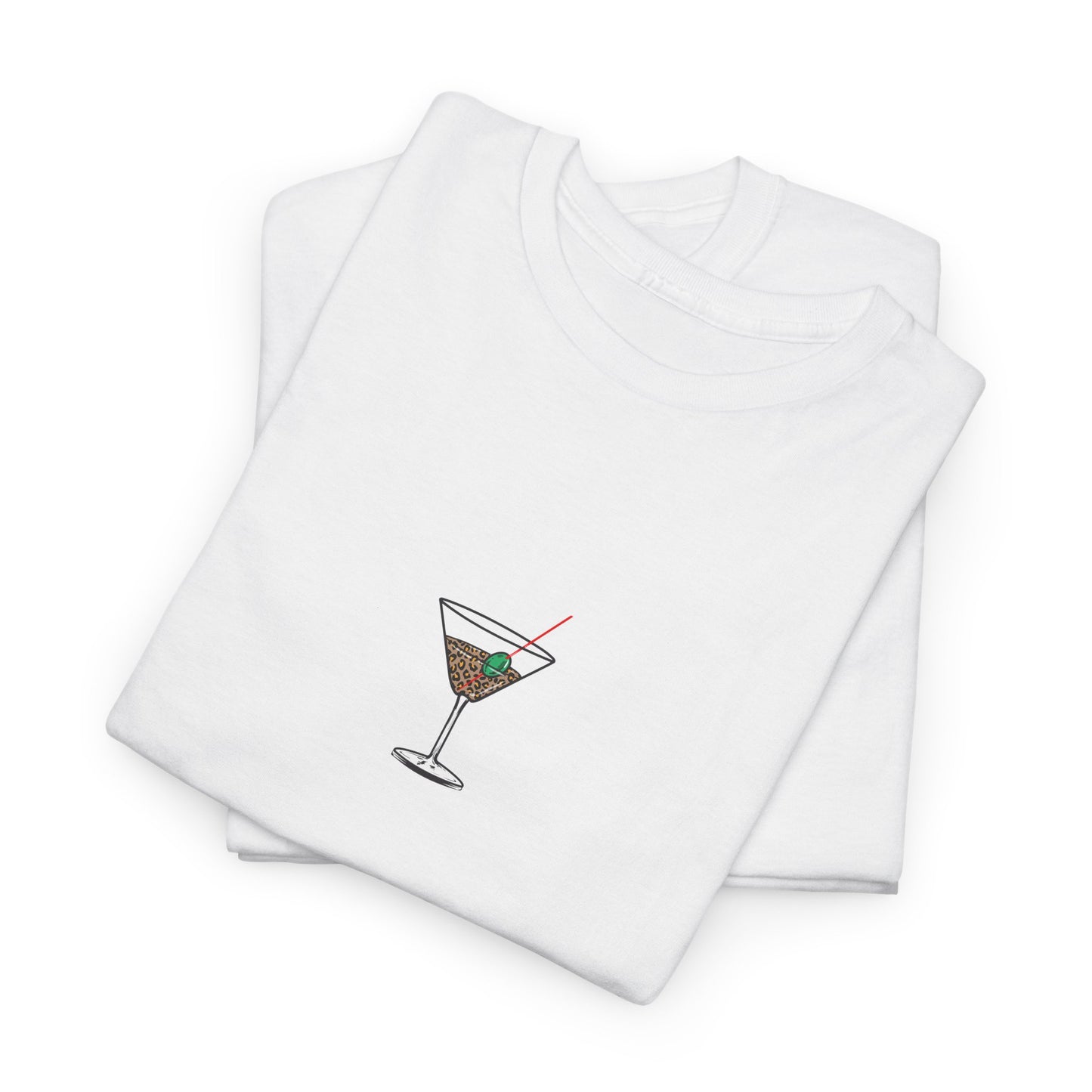 Leopard cocktail unisex tshirt back quote