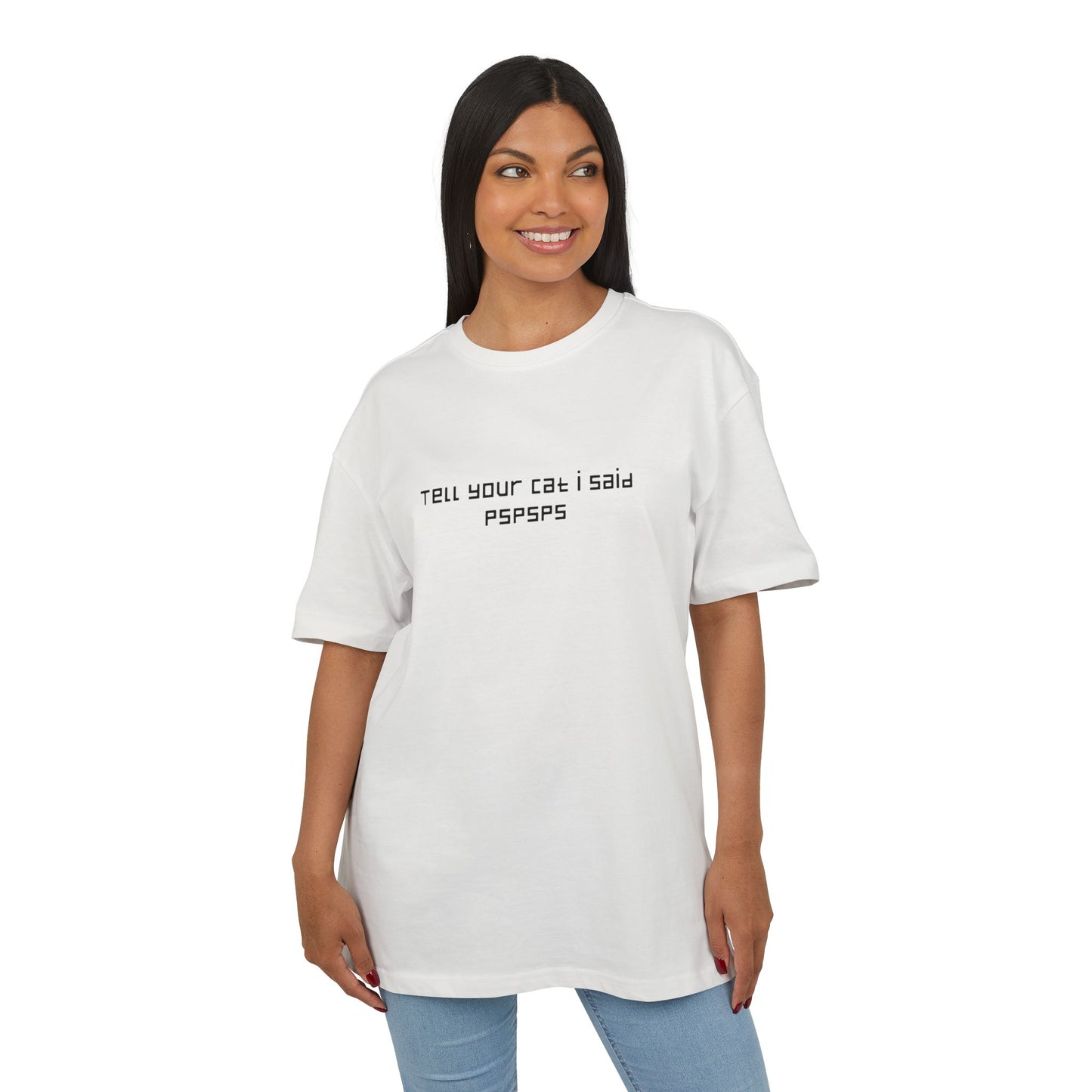 Cat nails in back unisex oversized tee